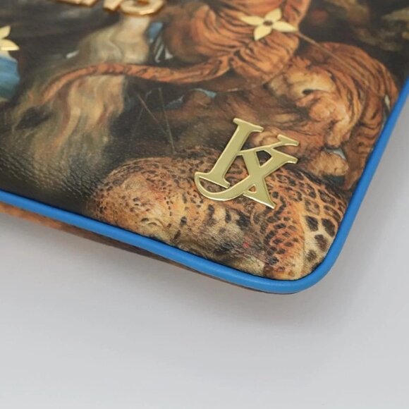 LOUIS VUITTON Celty Pochette Plat Pouch Koons Rubens M64617 LV Auth 132961M - Picture 5 of 16